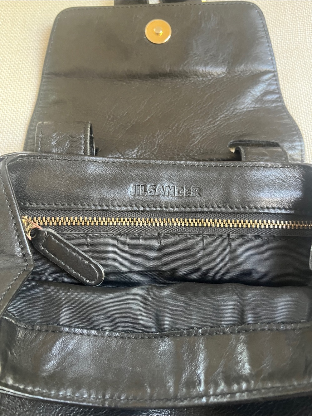 Jil Sander Black Leather Shoulder Bag Vintage - Picture 12 of 14